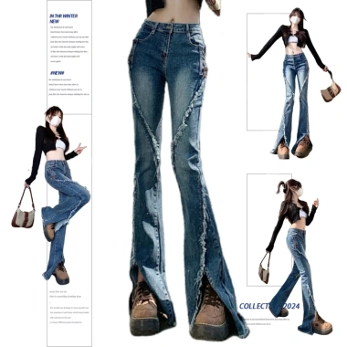 Quần Jeans Nữ Vintage Ruy Băng Đường Phố – Hot Girl, Giá Giảm 354k