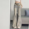 Quần Jeans Ống Loe Vá 2.025 Nữ – Retro Rách, Rộng Rãi, Thon Gọn, Không Nóng Bỏng 8