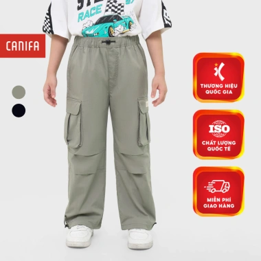 Quần khaki bé trai CANIFA ống rộng túi hộc cá tính - Giá chỉ 449.000đ