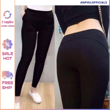Quần Legging Nữ AP40 Cotton 100% Nâng Mông Co Giãn Vải Đẹp Gym Yoga Giá 75.000₫