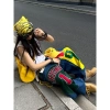 Quần ống rộng thời trang Hip Hop phong cách Mỹ, miếng dán in hình, kích thước lớn Giá 435.021₫ 6