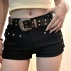 Quần short denim đinh tán hông đen phong cách Y2K ngọt ngào mùa hè siêu mát giá ưu đãi 220k 5