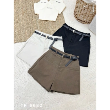 Quần short giả váy dáng A lưng cao belt 6.682, tôn dáng hack chân, đi làm, du lịch, cafe, Quảng Châu 2.026