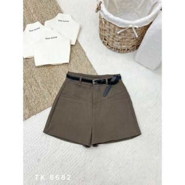Quần short giả váy dáng A lưng cao belt 6.682, tôn dáng hack chân, đi làm, du lịch, cafe, Quảng Châu 2.026