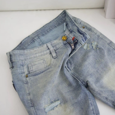 Quần Short Jean Nam JS120 Ngắn Trên Gối, Chống Bay Màu, Co Giãn, Dày, Giá 155k