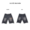 Quần short jean nam ống suông QJ03 - Đùi bò cạp thường, túi xéo, bản to Hàn Quốc, giá 169k 6