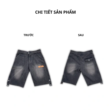 Quần short jean nam ống suông QJ03 - Đùi bò cạp thường, túi xéo, bản to Hàn Quốc, giá 169k 6 Quần short jean nam ống suông QJ03 - Đùi bò cạp thường, túi xéo, bản to Hàn Quốc, giá 169k 6