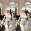 Quần Short Jeans Cotton Cạp Cao QCCC: Tăng 1 Size Giá 248.999 VND Siêu Thoáng Mát 2