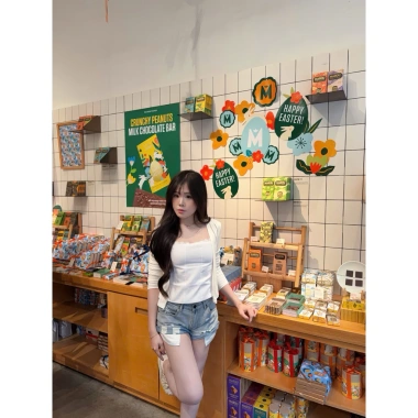 Quần Short Jeans Cotton Cạp Cao QCCC: Tăng 1 Size Giá 248.999 VND Siêu Thoáng Mát