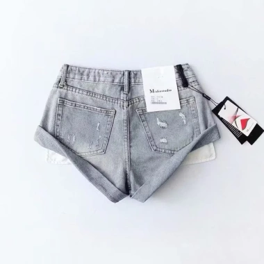Quần Short Jeans Cotton Cạp Cao QCCC: Tăng 1 Size Giá 248.999 VND Siêu Thoáng Mát