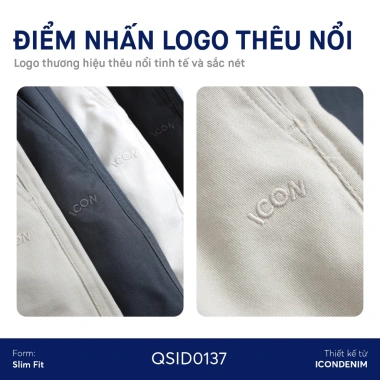 Quần short kaki nam ICONDENIM lưng thun, fabric thoáng mát, trẻ trung, chỉ 269.000đ