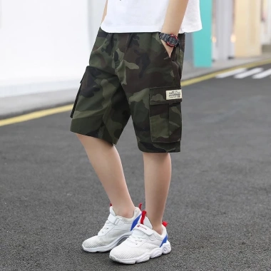 Quần short lỡ lửng rằn ri, quần dài túi hộp vải kaki cho bé trai 6-14 tuổi - Giá chỉ 69k 9