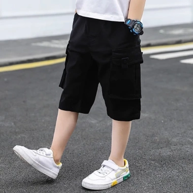Quần short lỡ lửng rằn ri, quần dài túi hộp vải kaki cho bé trai 6-14 tuổi - Giá chỉ 69k 10
