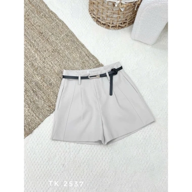 Quần short lưng cao kèm belt thanh lịch - hàng Quảng Châu cao cấp 2.026, phù hợp đi làm và café, giảm giá tới 22% 8