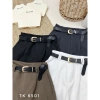 Quần short lưng cao xếp ly + belt 6.501, dáng suông, đi cafe du lịch, giá 448.699₫ 2