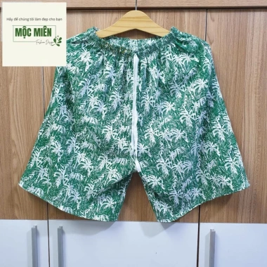 Quần Short Nam Lưng Thun Đi Biển Chất Dù Tối In Cây Dừa FreeSize 50‑75kg Giá Ưu Đãi 24.900 VND