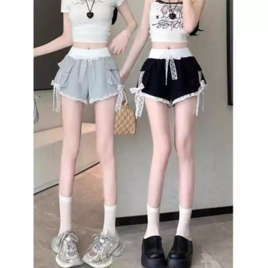 Quần short ren plus size nữ nơ thiết kế, thoáng mát mùa hè - Giá chỉ 237.189₫