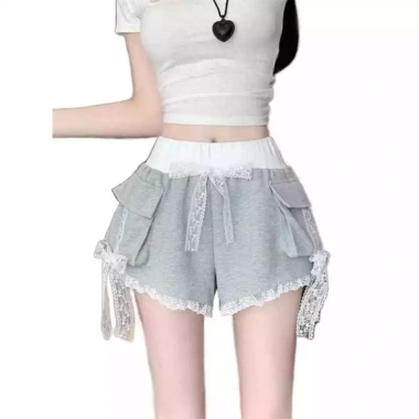 Quần short ren plus size nữ nơ thiết kế, thoáng mát mùa hè - Giá chỉ 237.189₫