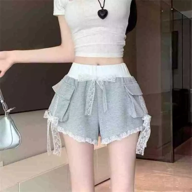 Quần short ren plus size nữ nơ thiết kế, thoáng mát mùa hè - Giá chỉ 237.189₫