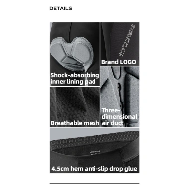 Quần short xe đạp nam RockBros Đệm co giãn, thoáng mát, thoải mái, chỉ 572.233₫