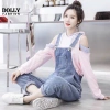 Quần yếm jeans nữ denim dài Ulzzang Hàn Quốc, trẻ trung năng động, chỉ 149.800₫