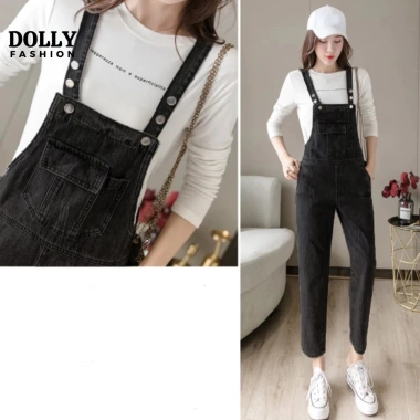 Quần yếm jeans nữ denim dài Ulzzang Hàn Quốc, trẻ trung năng động, chỉ 149.800₫
