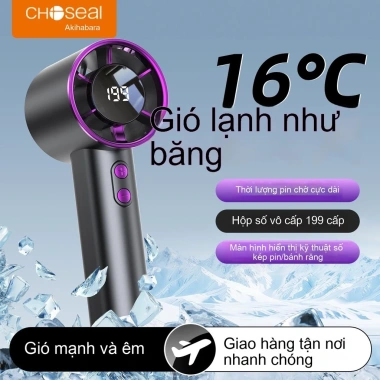 Quạt cầm tay Akihabara 199 Gear - yên tĩnh, bền bỉ, sạc lại, gió mạnh, dùng cho sinh viên, lớp học, tàu đi