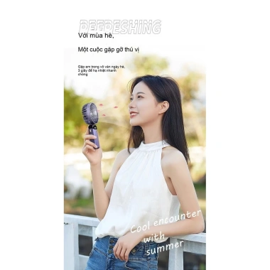 Quạt cầm tay công suất cao, pin lâu dài, mini gập, yên tĩnh, treo cổ – ký túc xá, văn phòng – 116.200 VND
