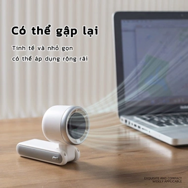 Quạt cầm tay mini 5.000mAh - 5 cấp độ gió, gấp gọn, hiển thị pin, giá chỉ 128k