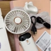 Quạt cầm tay mini pin 10.000mAh 5 tốc độ, đèn LED, dây đeo cổ - Giá chỉ 54.000₫ 2