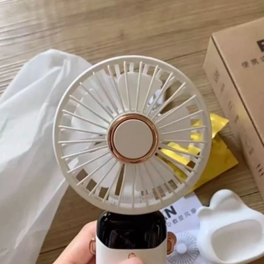 Quạt cầm tay mini pin 10.000mAh 5 tốc độ, đèn LED, dây đeo cổ - Giá chỉ 54.000₫