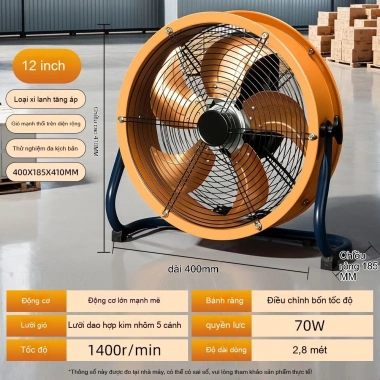 Quạt công nghiệp mạnh mẽ gió cao, công suất lớn, trụ và đứng cho xưởng, công trường - 1.185.800₫ 10
