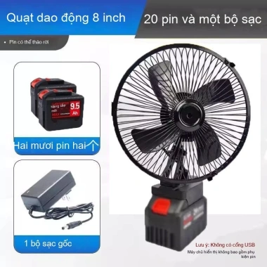 Quạt điện đa năng Dayi Style pin lithium USB, yên tĩnh ngoài trời, công suất gió cao