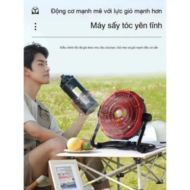 Quạt điện ngoài trời Aurora X45 30k mAh - Chống muỗi, gió mạnh, di động sạc lại, giá ưu đãi 2.1 triệu