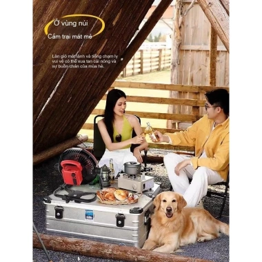 Quạt điện ngoài trời Aurora X45 30k mAh - Chống muỗi, gió mạnh, di động sạc lại, giá ưu đãi 2.1 triệu