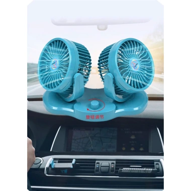 Quạt đôi ô tô 12V-24V gắn taplo, làm mát nhanh, tiết kiệm, giảm còn 569k
