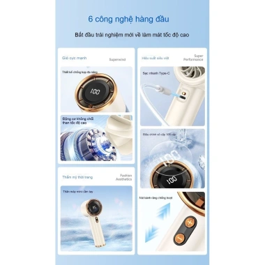 Quạt Jisulife cầm tay siêu mạnh, nhỏ gọn, thích hợp lớp học - Giá chỉ 299.600₫