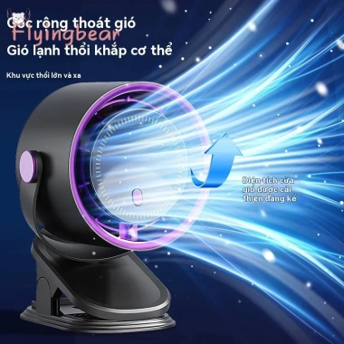 Quạt Kẹp Bàn Mini LCD Cảm Ứng 100 Cấp Độ, Siêu Mát, Không Ồn, Xoay 720° - Chỉ 381.000₫