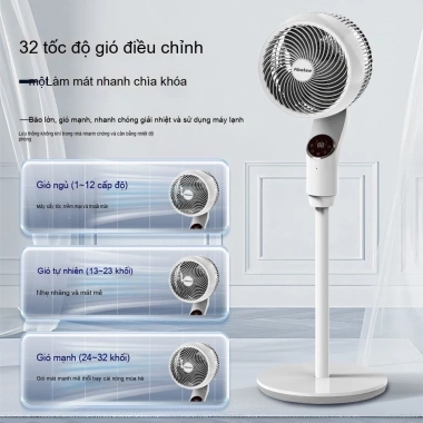 Quạt lưu thông thông minh, dao động, điều khiển giọng nói, quạt điện để bàn
