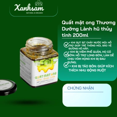 Quất mật ong Thương Dưỡng Lành 200ml hũ thủy tinh Xanhsam Organic giảm giá 22%