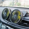 Quạt ô tô 12V 24V 360 xoay mini đôi - Động cơ mạnh, giá chỉ 120.000đ 2
