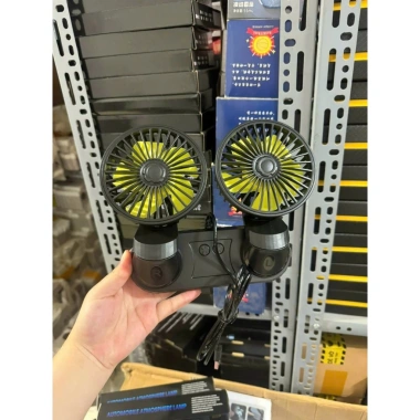 Quạt ô tô 12V 24V 360 xoay mini đôi - Động cơ mạnh, giá chỉ 120.000đ 3