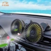 Quạt ô tô 12V 24V 360 xoay mini đôi - Động cơ mạnh, giá chỉ 120.000đ 9