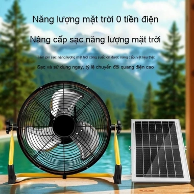 Quạt sạc năng lượng mặt trời ngoài trời, tích điện, giá ưu đãi 1.032.500₫