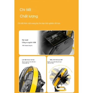 Quạt sạc năng lượng mặt trời ngoài trời, tích điện, giá ưu đãi 1.032.500₫