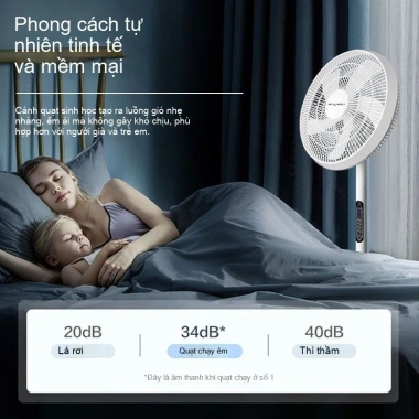 Quạt sàn 16inch mạnh mẽ, im lặng, sức gió lớn, điều khiển từ xa, dao động – Giá ưu đãi 621.600₫