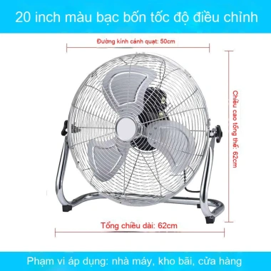 Quạt sàn công suất mạnh, tiết kiệm năng lượng cho máy tính để bàn - Giá 567.000₫