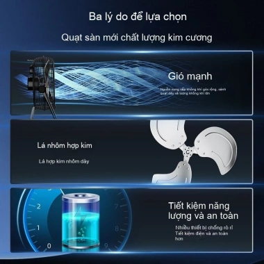 Quạt sàn Diamond công suất cao, gió mạnh cho gia đình và thương mại 539.000₫