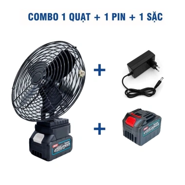 Quạt Tích Điện Makita 8 Inch Đế Pin 21V 2 Mức Gió 12-18 Tiếng Giá chỉ 259.000₫