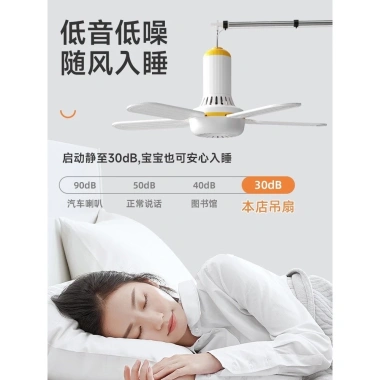 Quạt trần mini I5SG – Gió mạnh, im lặng, lưới chống muỗi, phù hợp ký túc xá, công trường – Giá 241.903 VND